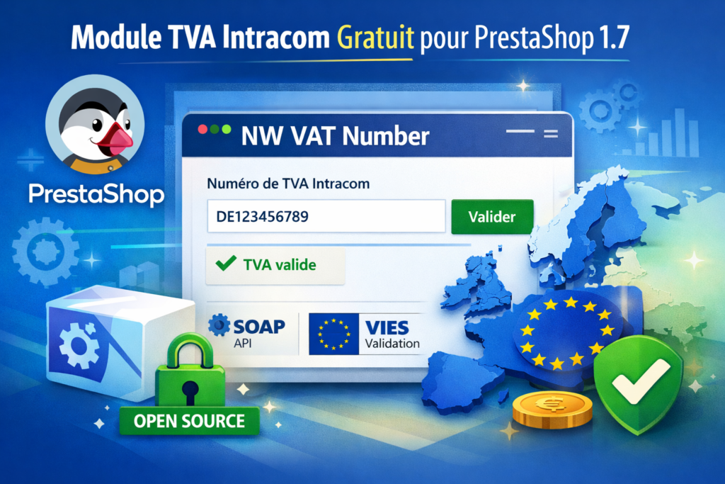 Module TVA intracom PrestaShop : NW VAT Number 1 Freelance prestashop module TVA intracom