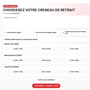 Module prestashop click&collect sur rendez-vous