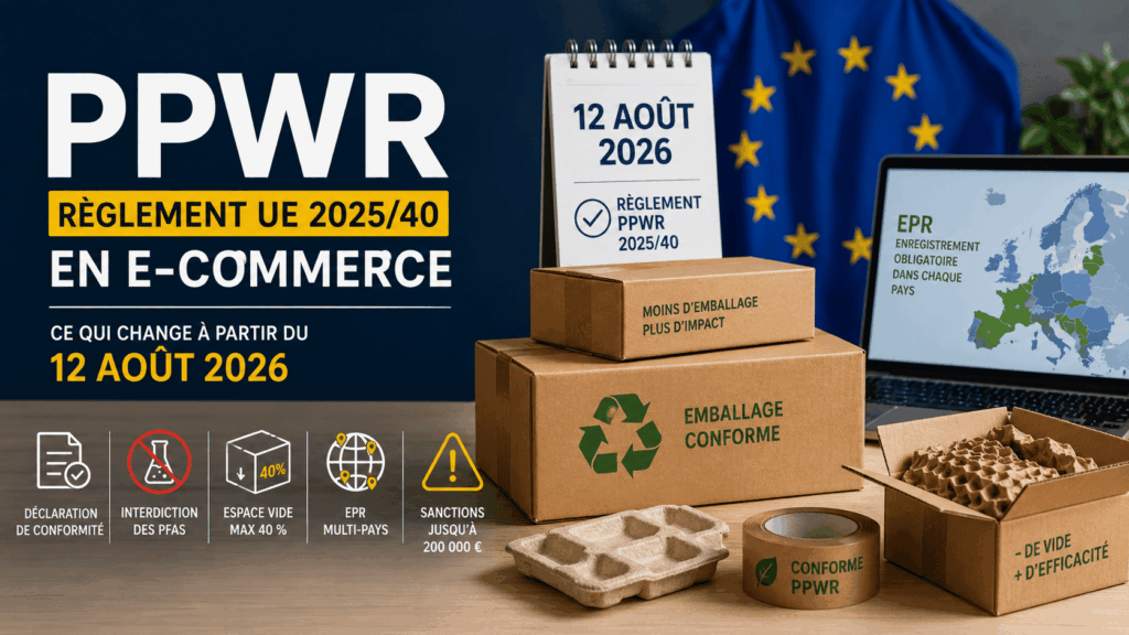 Loi sur les emballages recycables e-commerce PPWR 2026